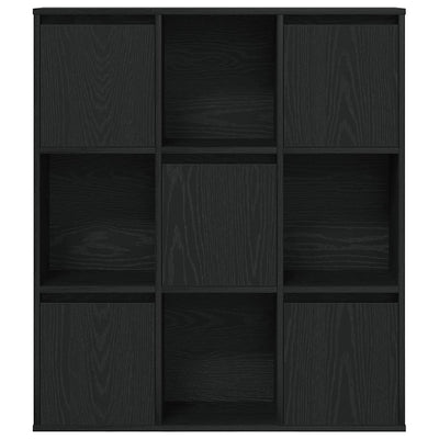 Kirjahylly musta tammi 89x24x101,5 cm tekninen puu