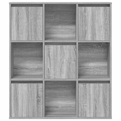 Kirjahylly harmaa Sonoma 89x24x101,5 cm tekninen puu