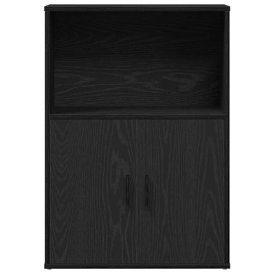 Kirjahylly musta tammi 60x24x85 cm tekninen puu