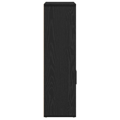 Kirjahylly musta tammi 60x24x85 cm tekninen puu