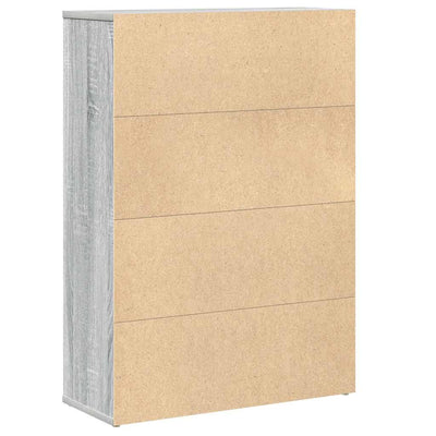 Kirjahylly harmaa Sonoma 60x24x85 cm tekninen puu