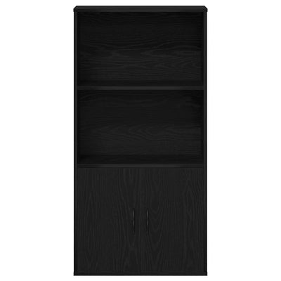 Kirjahylly musta tammi 60x24x120 cm tekninen puu