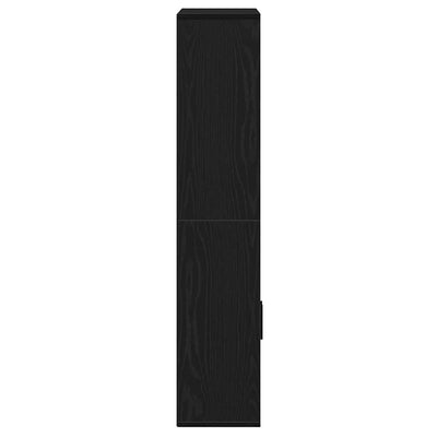 Kirjahylly musta tammi 60x24x120 cm tekninen puu