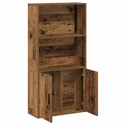 Kirjahylly vanha puu 60x24x120 cm tekninen puu