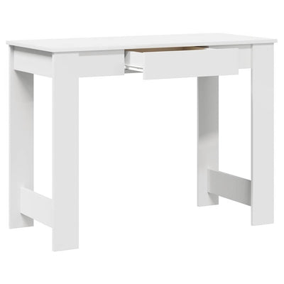 Työpöytä valkoinen 100x45x75 cm tekninen puu