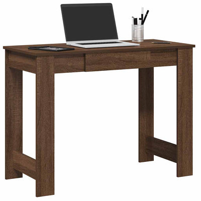 Työpöytä ruskea tammi 100x45x75 cm tekninen puu