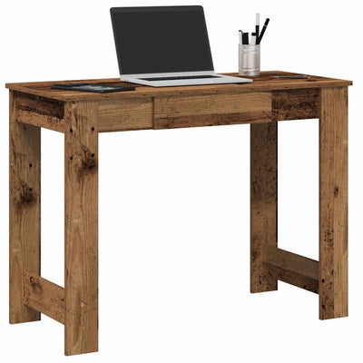 Työpöytä vanhaa puuta 100x45x75 cm suunniteltu puu