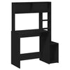 Musta työpöytä hyllyillä Otilio 100x45x140cm (puinen)