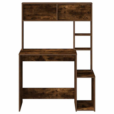 Savutammi työpöytä hyllyillä Otilio 100x45x140cm (puinen)