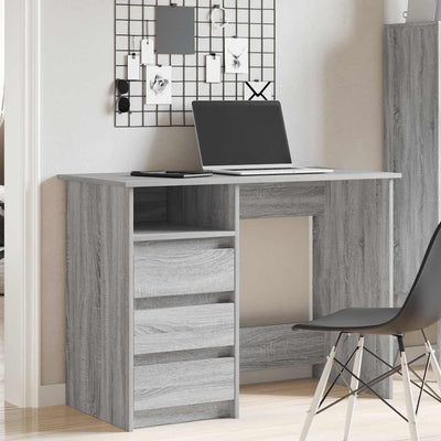 Työpöytä harmaa Sonoma 102x50x75 cm tekninen puu