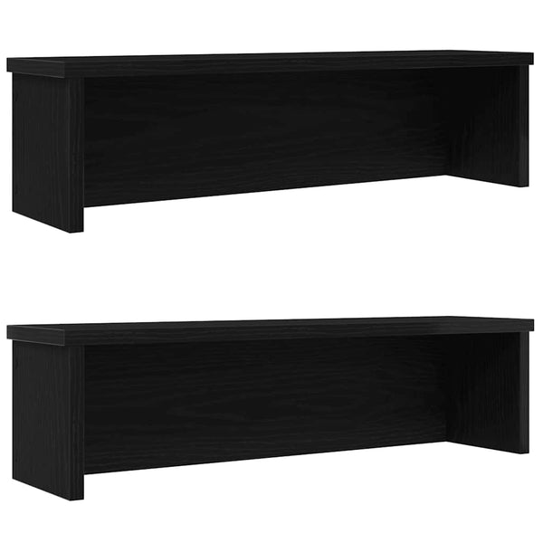 Musta keittiötelineet pinottavat Muhamad 50x15x16cm (2 kpl)