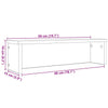 Betoninharmaa keittiötelineet pinottavat Muhamad 50x15x16cm (2 kpl)