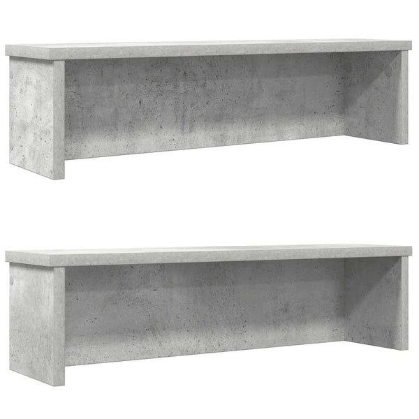 Betoninharmaa keittiötelineet pinottavat Muhamad 60x15x16cm (2 kpl)