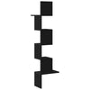 Musta seinäkulmahylly Donas 32x32x127,5cm (lastulevy)