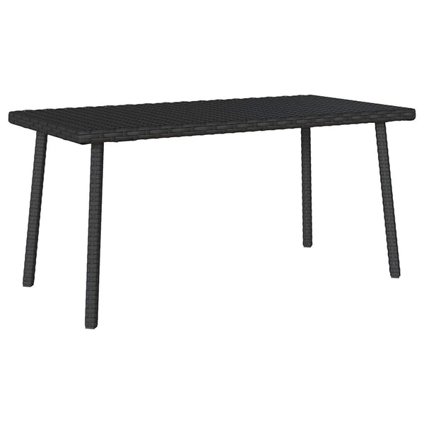 Garden sohvapöytä suorakulmainen musta 80x40x37 cm polyrottinki