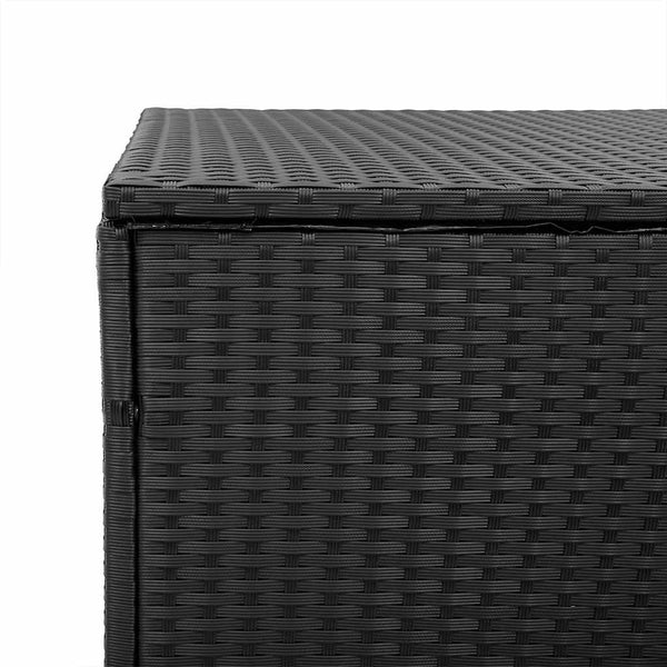 Musta puutarhasäilytyslaatikko Pahuca 110x50x58cm (polyrottinki)