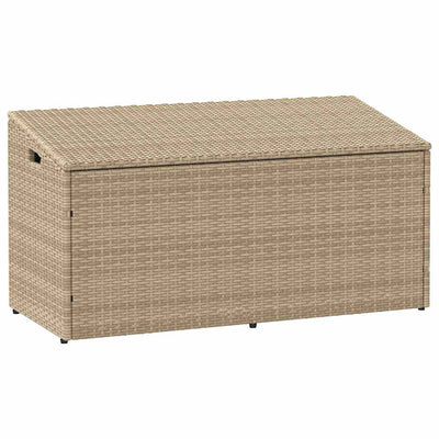 puutarhasäilytyslaatikko beige 110x50x58 cm polyrottinki