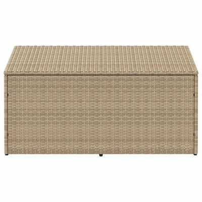 puutarhasäilytyslaatikko beige 110x50x58 cm polyrottinki