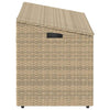 puutarhasäilytyslaatikko beige 110x50x58 cm polyrottinki