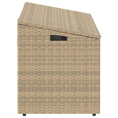 puutarhasäilytyslaatikko beige 110x50x58 cm polyrottinki