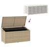 puutarhasäilytyslaatikko beige 110x50x58 cm polyrottinki