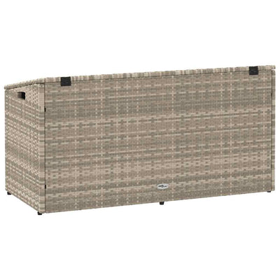 puutarhasäilytyslaatikko vaaleanharmaa 110x50x58cm polyrottinki