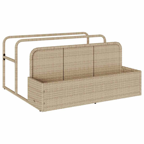 Uima-altaan reunalla säilytystila beige 110x100x57 cm polyrottinki