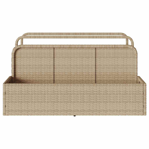 Uima-altaan reunalla säilytystila beige 110x100x57 cm polyrottinki