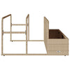 Uima-altaan reunalla säilytystila beige 110x100x57 cm polyrottinki