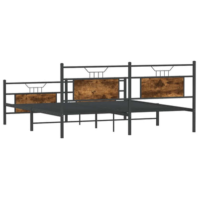 Metallinen sängynrunko savutammi 183x213 cm