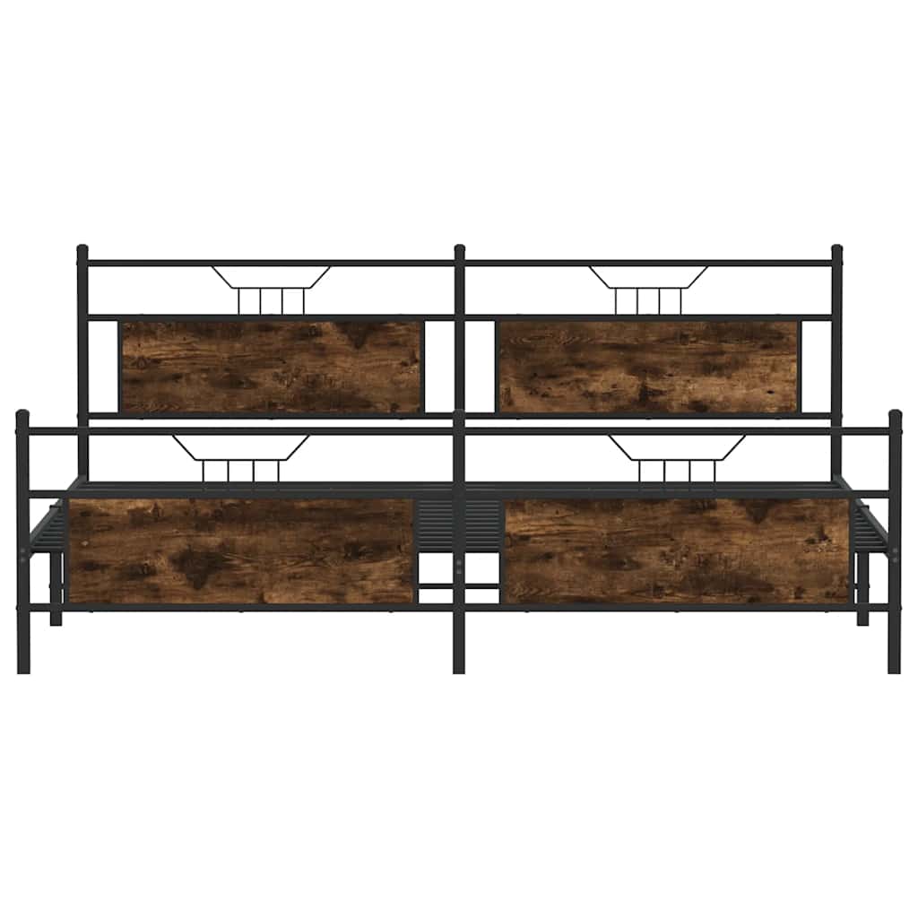 Ilman patjaa metallinen sängynrunko Trufasu savutammi 200x200cm