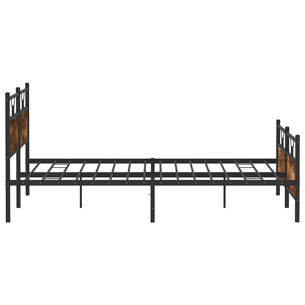 Ilman patjaa metallinen sängynrunko Trufasu savutammi 200x200cm