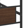 Ruskea tammi metallinen sängynrunko Trufasu 193x203cm