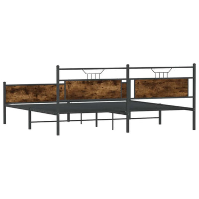 Metallinen sängynrunko savutammi 193x203 cm