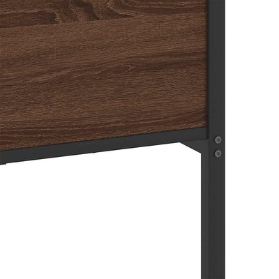 Ruskea tammi metallinen sängynrunko Trufasu 160x200cm