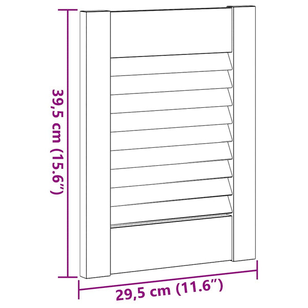 kaapin ovet säleikkö Design 2 kpl 39,5x29,5cm massiivipuu mänty
