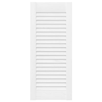 Valkoinen kaapin ovet säleikkö design Teudora 61,5x29,5cm (2 kpl)