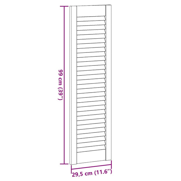 Kaapistoovet Säleikkö Design 4 kpl Valkoinen 99x29,5 cm