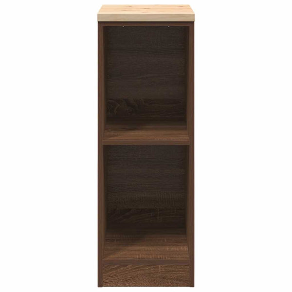 Autotallin säilytyskaappi ruskea tammi 30x51x85 cm täysi mänty