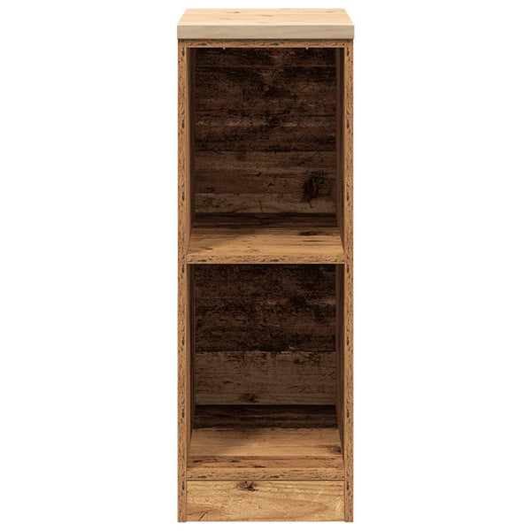 Autotallin säilytyskaappi vanha puu 30x51x85 cm täysi mänty