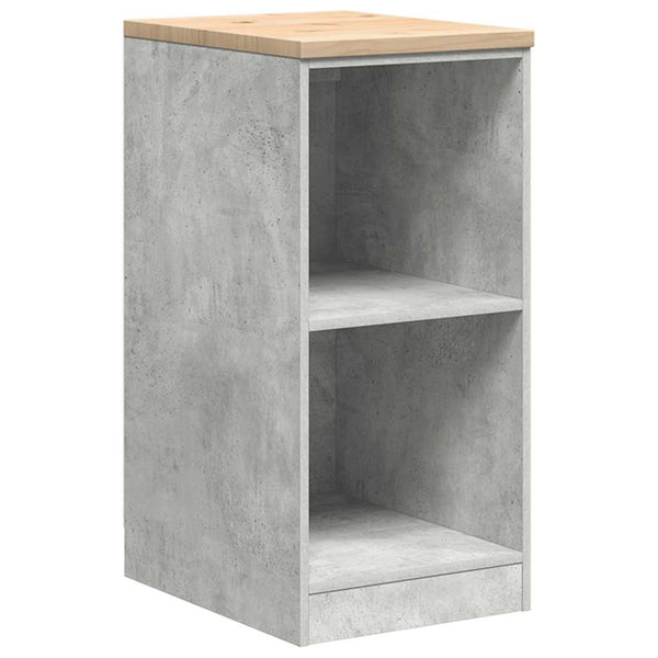 Autotallin säilytyskaappi betoni harmaa 40x51x85 cm täysi mänty