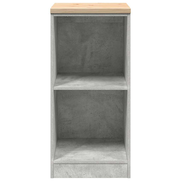 Autotallin säilytyskaappi betoni harmaa 40x51x85 cm täysi mänty