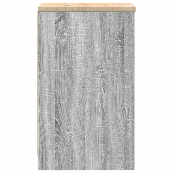 Autotallin säilytyskaappi harmaa sonoma 40x51x85 cm täysi mänty