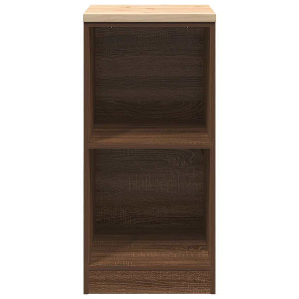 Autotallin säilytyskaappi ruskea tammi 40x51x85 cm täysi mänty