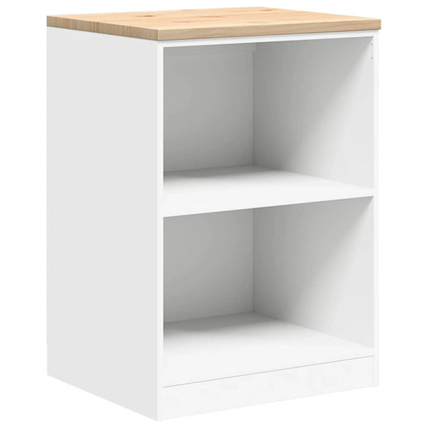 Autotallin säilytyskaappi valkoinen 60x51x85 cm täysi mänty
