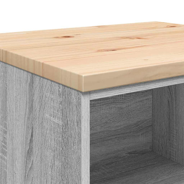 Autotallin säilytyskaappi harmaa sonoma 60x51x85 cm täysi mänty