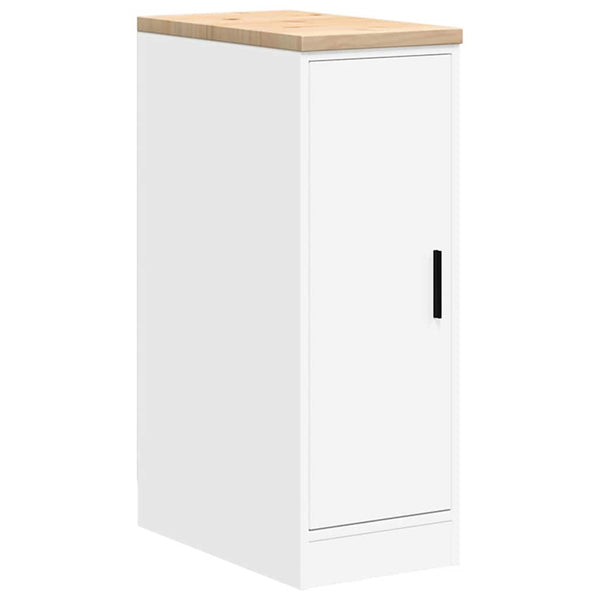 Autotallin säilytyskaappi valkoinen 30x51x85 cm täysi mänty