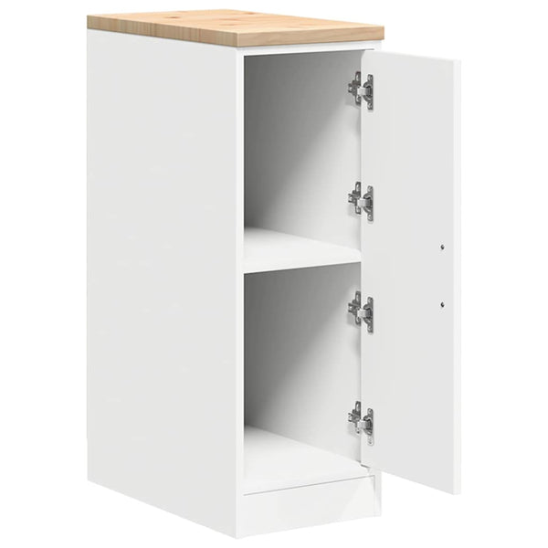 Autotallin säilytyskaappi valkoinen 30x51x85 cm täysi mänty