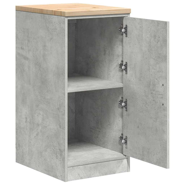 Autotallin säilytyskaappi betoni harmaa 40x51x85 cm täysi mänty