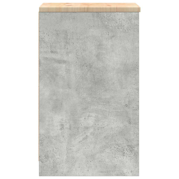 Autotallin säilytyskaappi betoni harmaa 40x51x85 cm täysi mänty